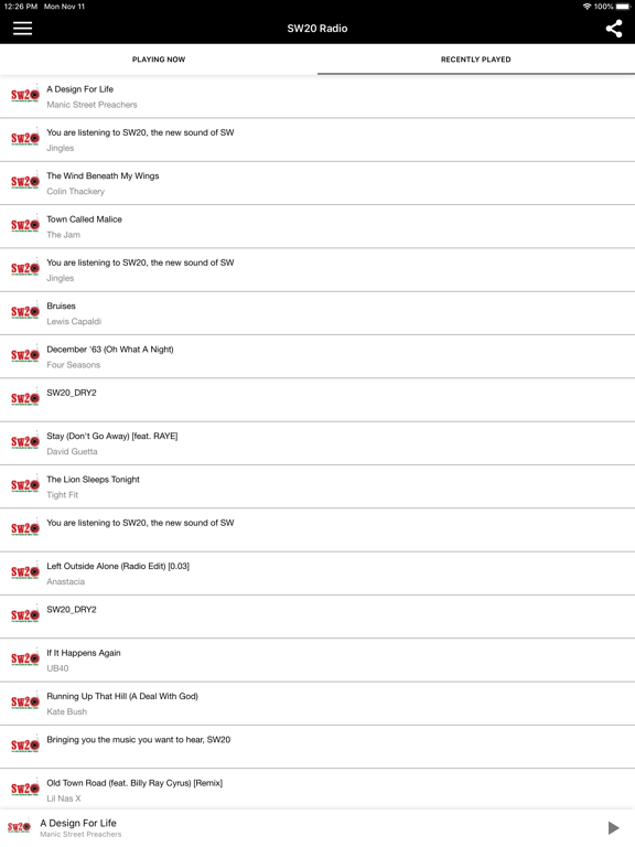 Screenshot #5 pour SW20 Radio