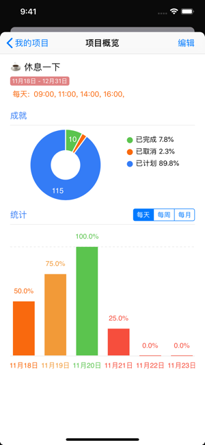 Screenshot van ScheduleMe
