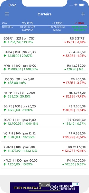 Controle de Ações Bovespa(圖2)-速報App