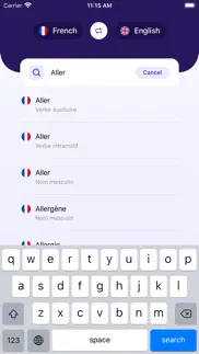 How to cancel & delete french~english dictionary 4