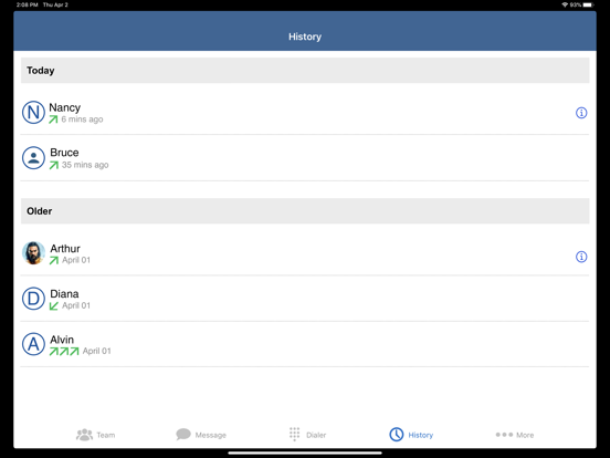 netTALK PBX iPad screenshot 6 - Utilities app