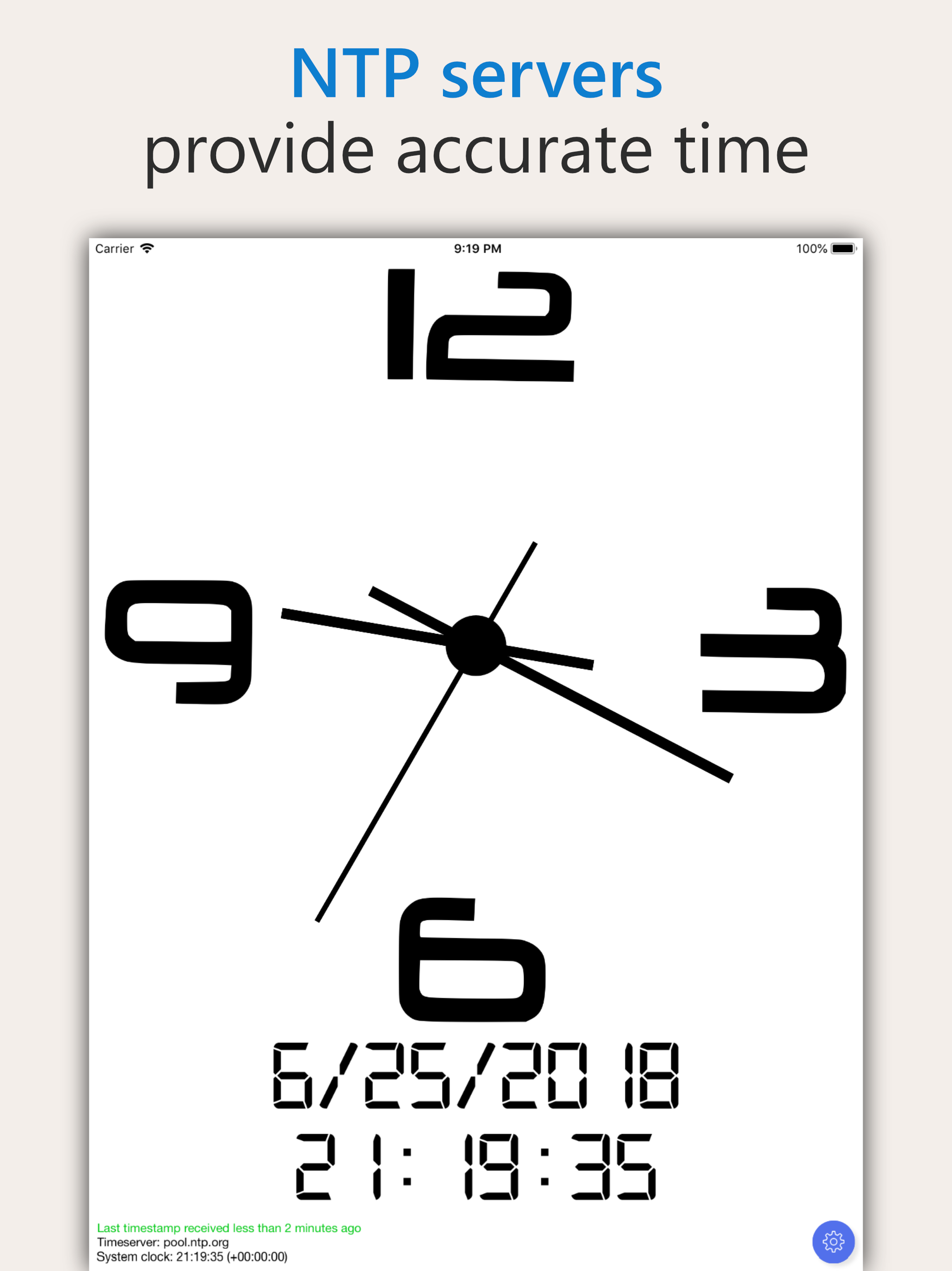 AtomicClock: NTP Time