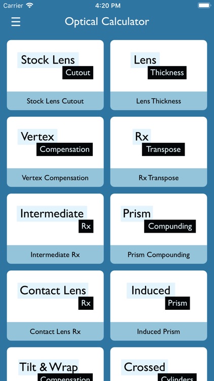 Optical Calculator for ECPs