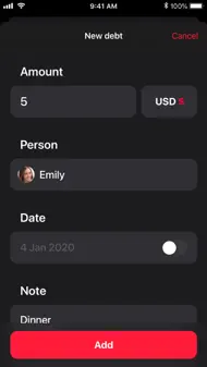 OweMe - Debt Tracker iphone bilder 3