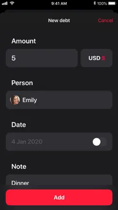 OweMe - Debt Tracker iPhone image 4