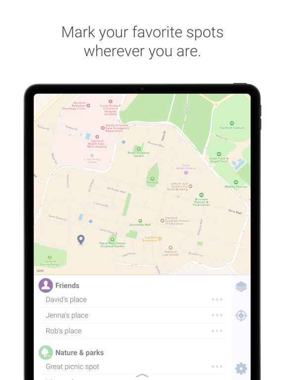 Spotmarker iPad screenshot 1 - Navigation app