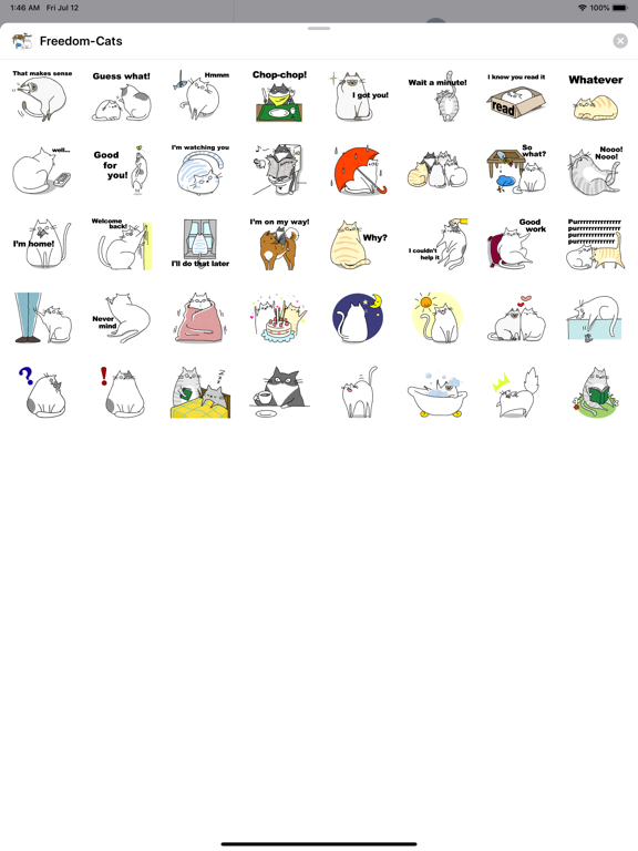 Freedom-Cats iPad screenshot 2 - Stickers app