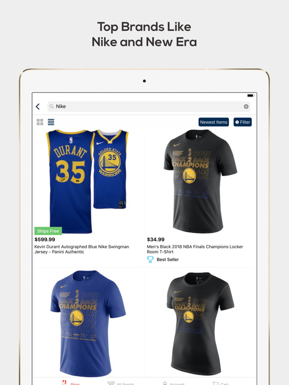 Fanatics NBA Shop iPad screenshot 3 - Sports app