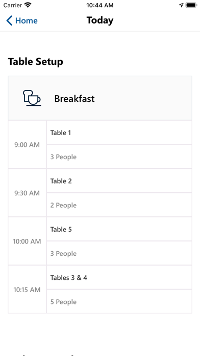 The Parable Restaurant Diary Screenshot