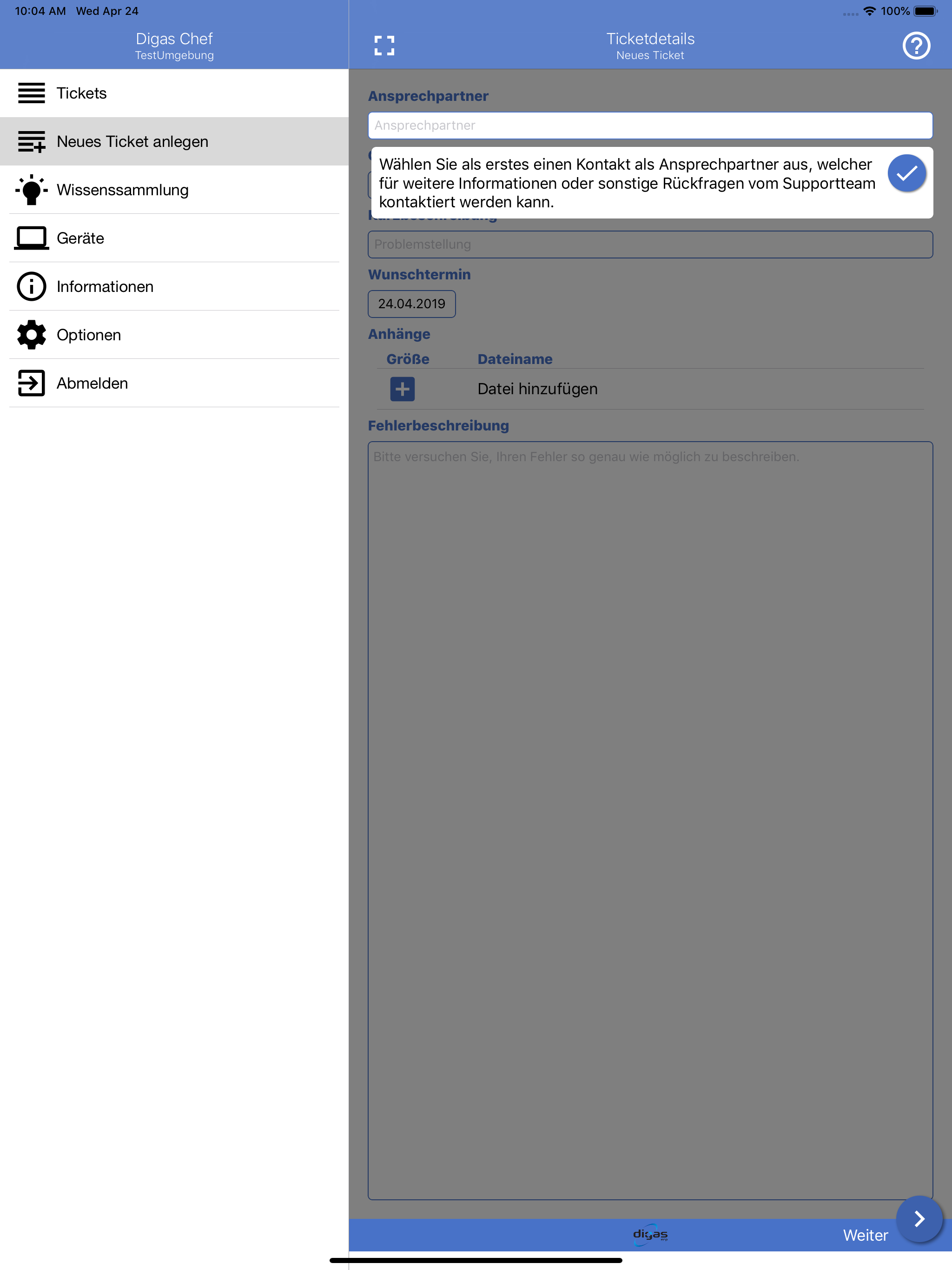 DIGAS Ticket screenshot 8