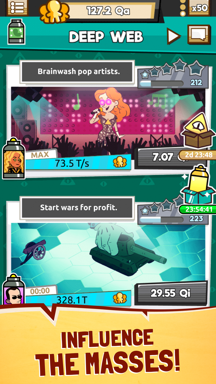 We Are Illuminati: UFO Clicker iOS Mod IPA screenshot 1 - iOS game interface