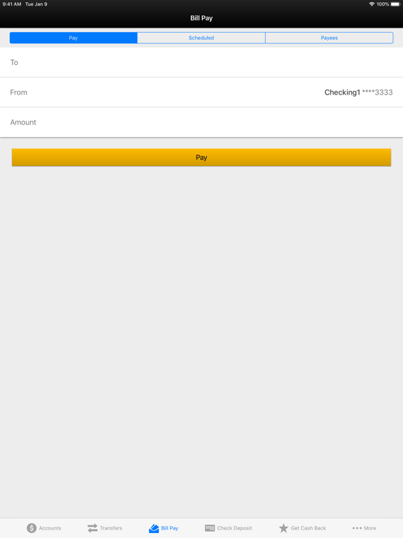 Golden Plains Credit Union iPad screenshot 5 - Finance app