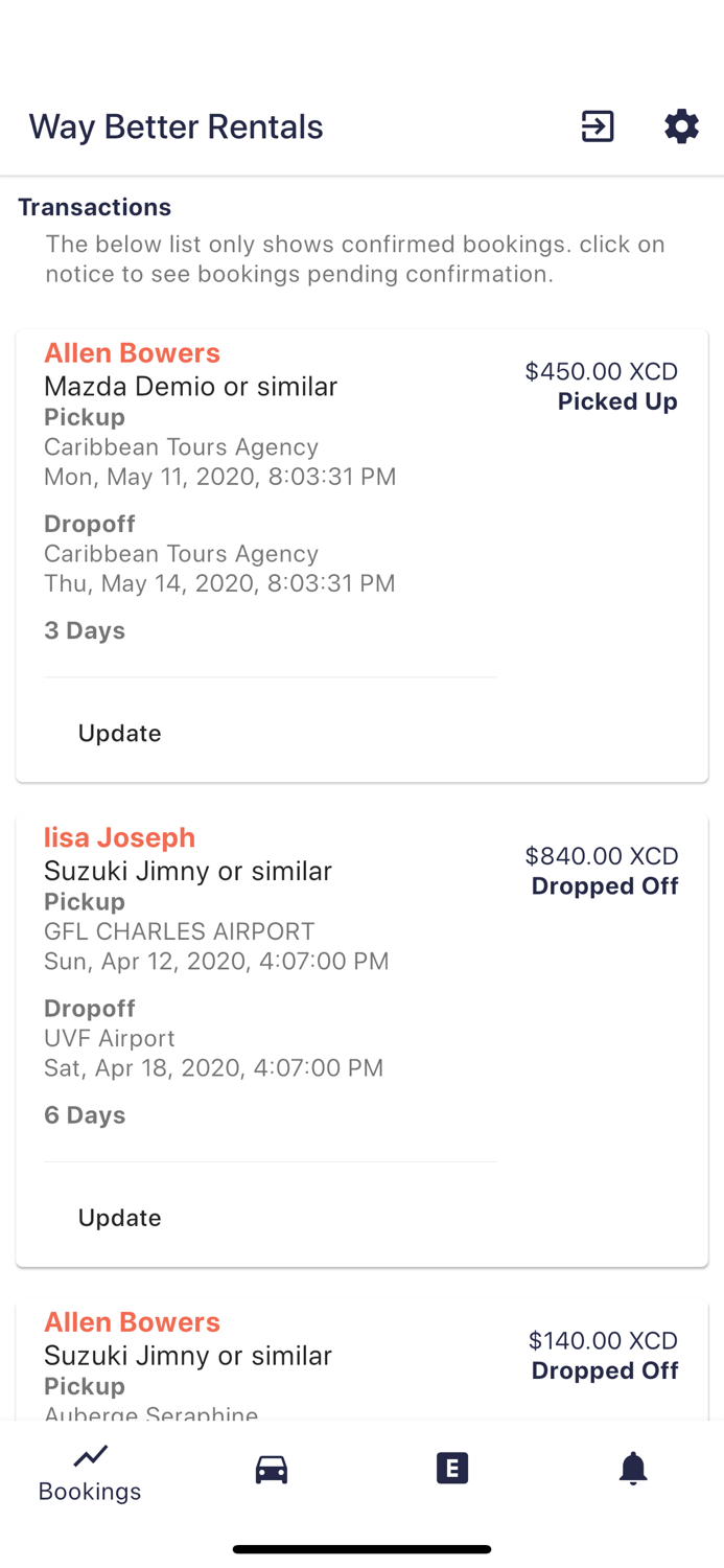 WayBetter Rentals Fleet Manage