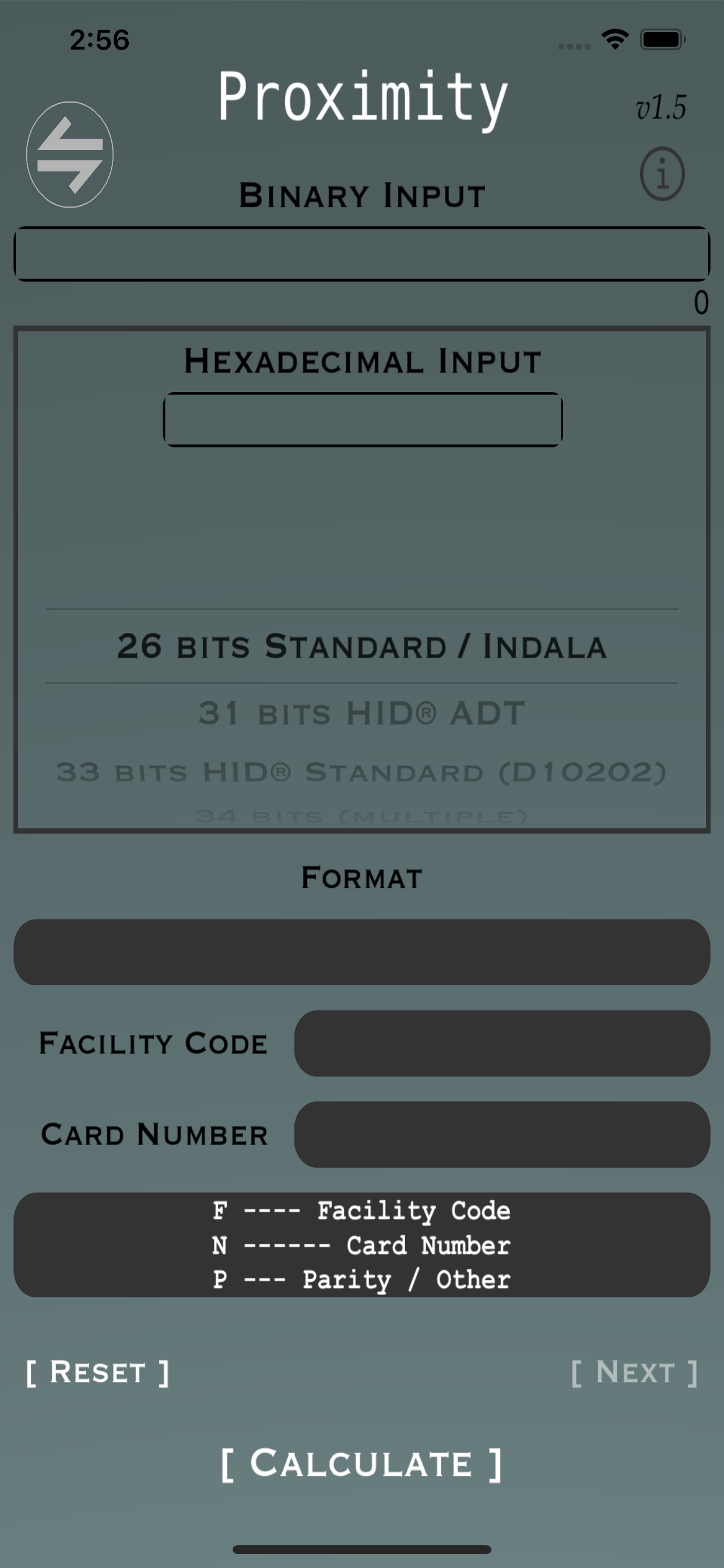 Proximity - Access Card Calc