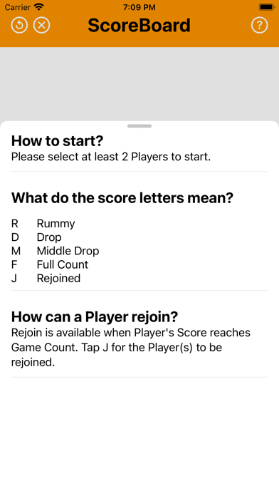 Indian Rummy ScoreBoard Screenshot