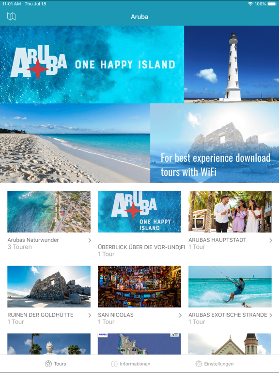 Aruba German Audio Tour iPad screenshot 2 - Travel app