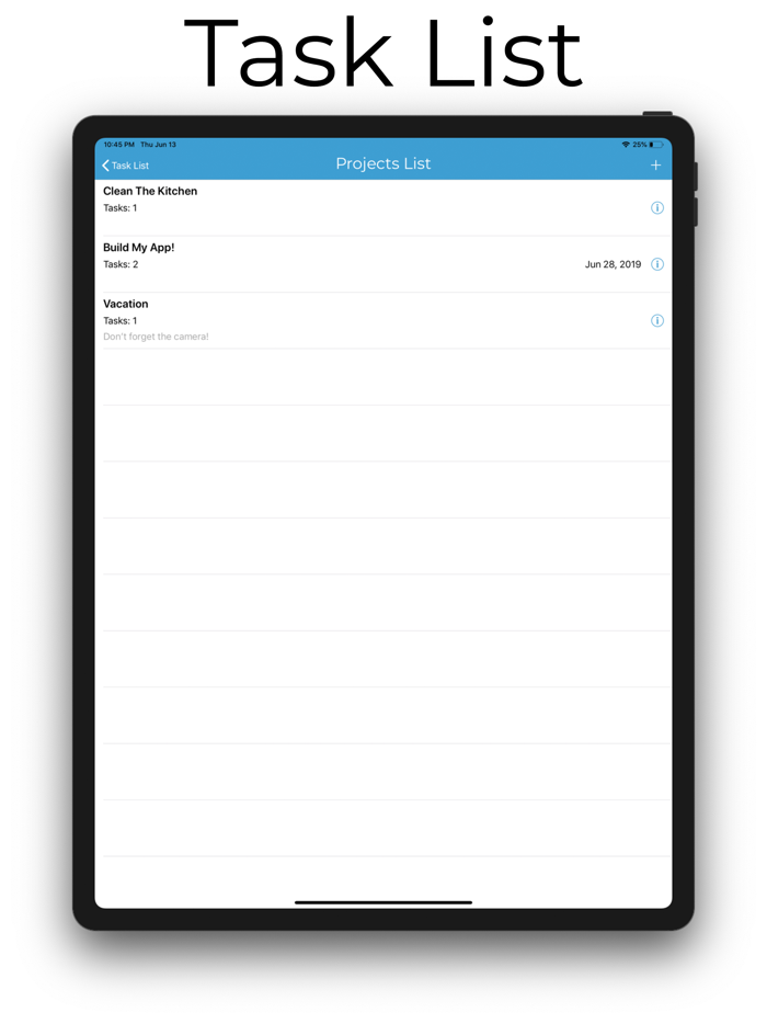 Task List - Project Planner