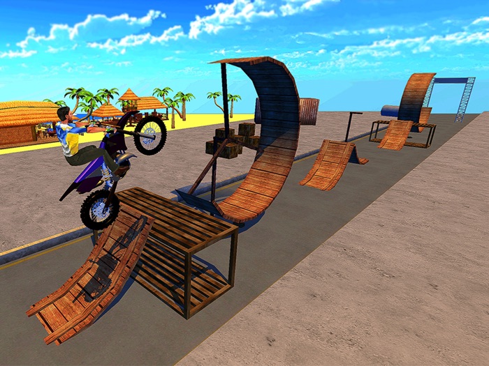 竞速 自行车 特技表演 坡道 骑