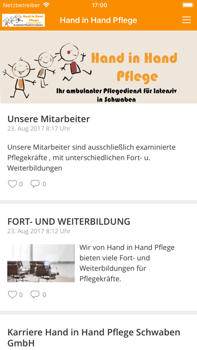Screenshot #1 pour Hand in Hand Pflege now