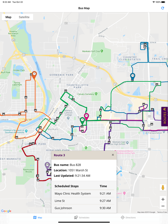 Bus Mankato iPad screenshot 4 - Navigation app