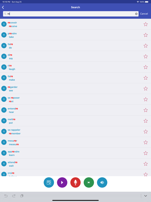 Learn French Daily iPad screenshot 4 - Education app