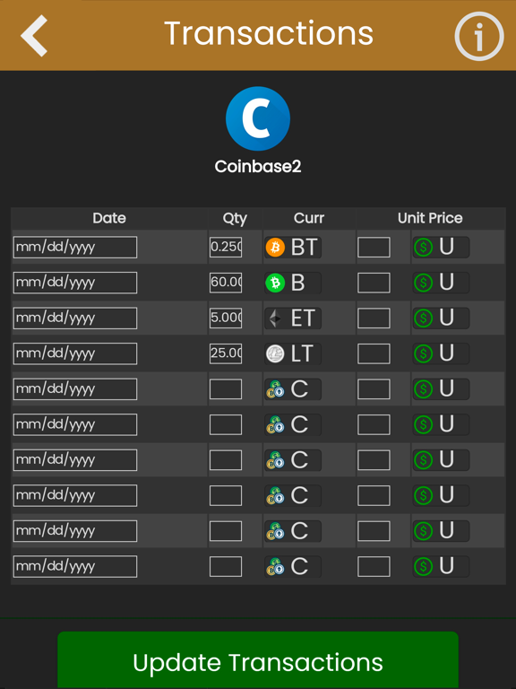 Crypto Account Manager iPad screenshot