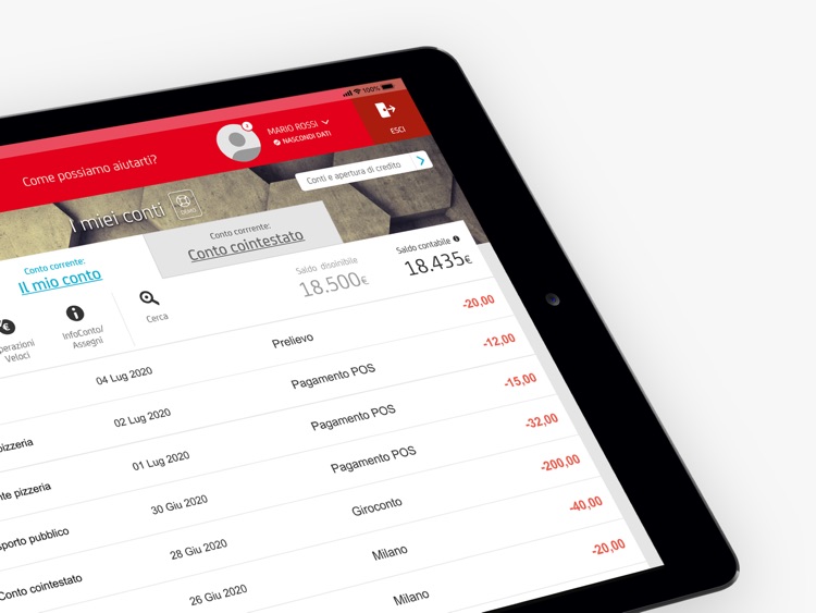 Mobile Banking per Tablet
