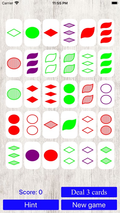 Sets of cards on wood