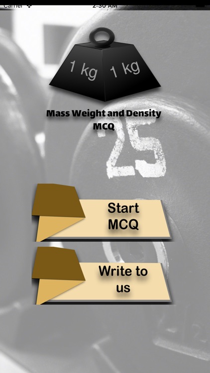 Mass Weight and Density MCQ