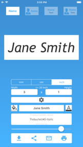 Name Badge screenshot