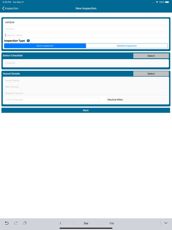Marine Vessel Inspection
