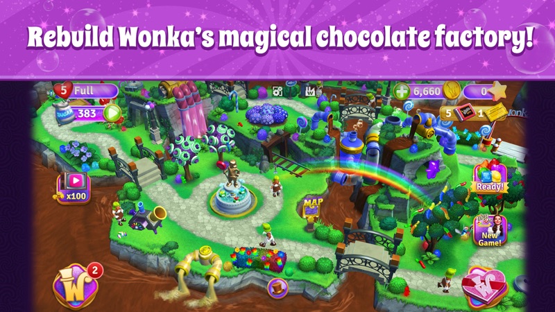 Wonka's World of Candy Match 3 screenshot 1