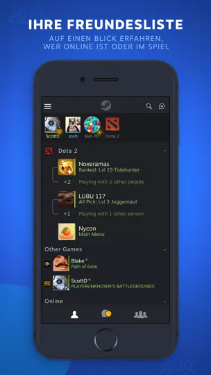 Screenshot von Steam Chat auf dem iPhone 1