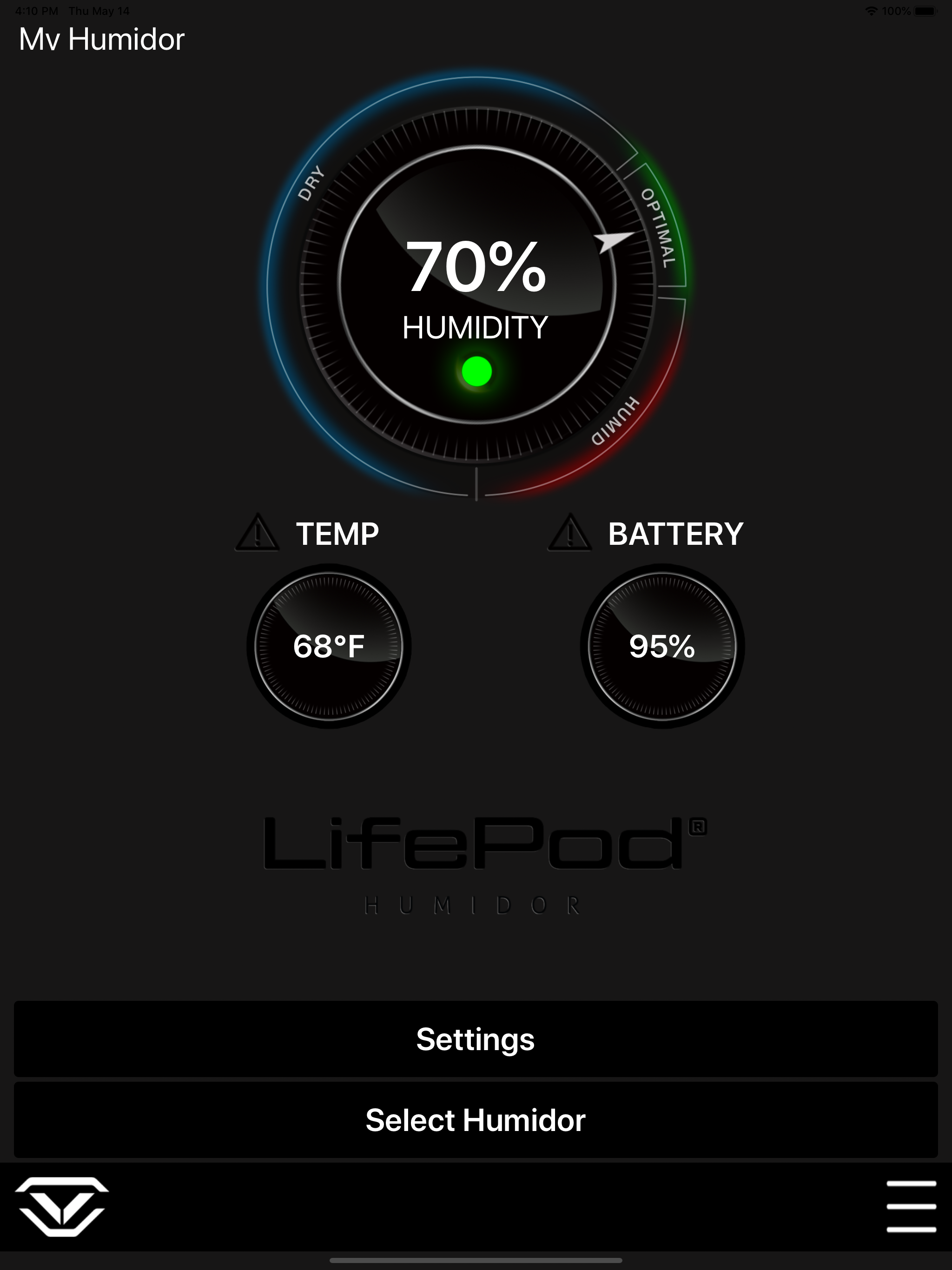 Vaultek LifePod Humidor