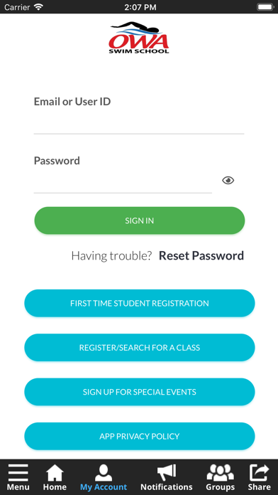 OWA Swim School iPhone screenshot 5 - Sports app