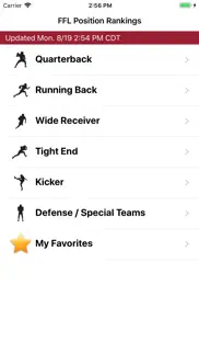 fantasy football pos. rankings iphone screenshot 1