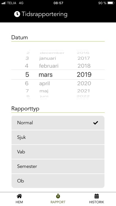 Nyos Tidrapport screenshot 3