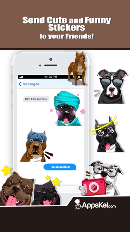 Pit Bull Dogs Emoji Stickers screenshot-3