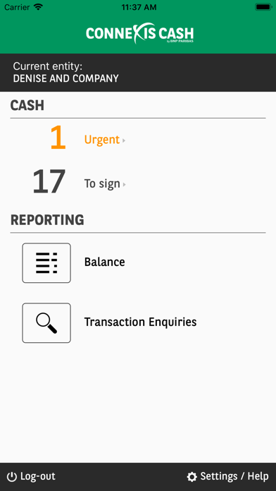 Connexis Cash Mobile Screenshot