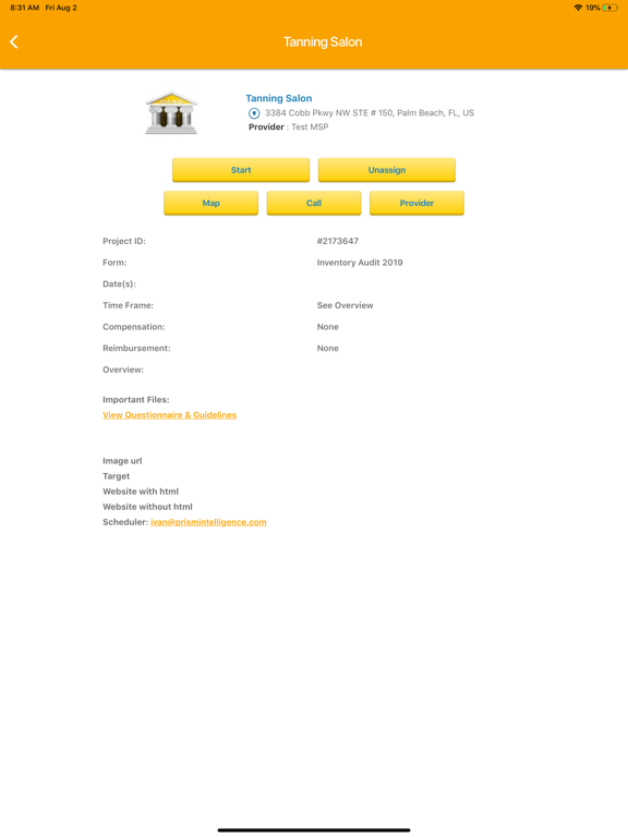 Project Fielder iPad screenshot