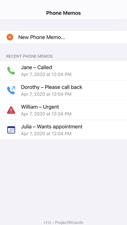 Phone Memos