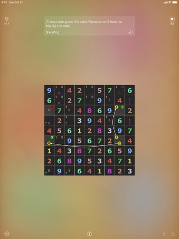 9 digits - sudoku variations iPad screenshot