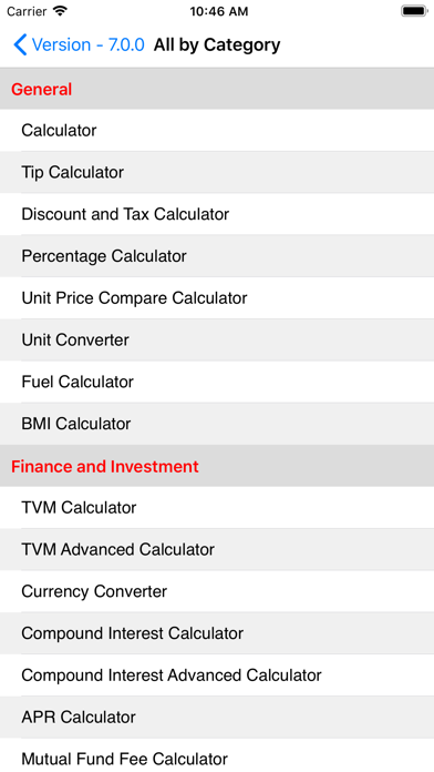 EZ Financial Calculators Screenshot