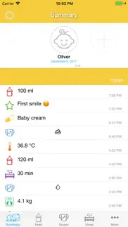 newborn baby tracker: baby log iphone screenshot 1