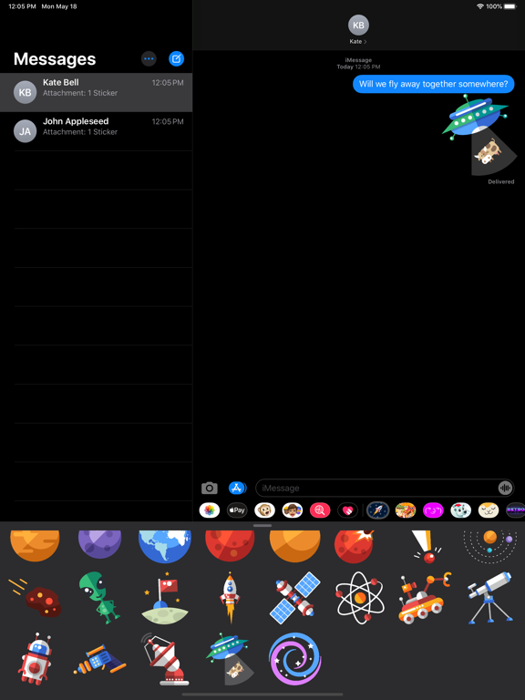 Screenshot #4 pour Space Stickers Pack Pro