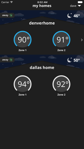 Comfort Sync® Thermostat screenshot 2