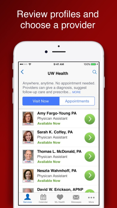 UW Health Care Anywhere Screenshot