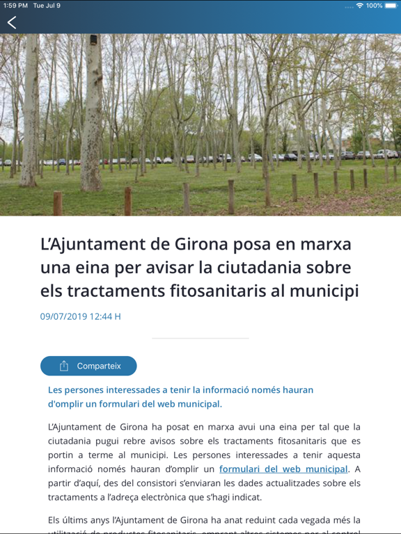Girona App iPad screenshot