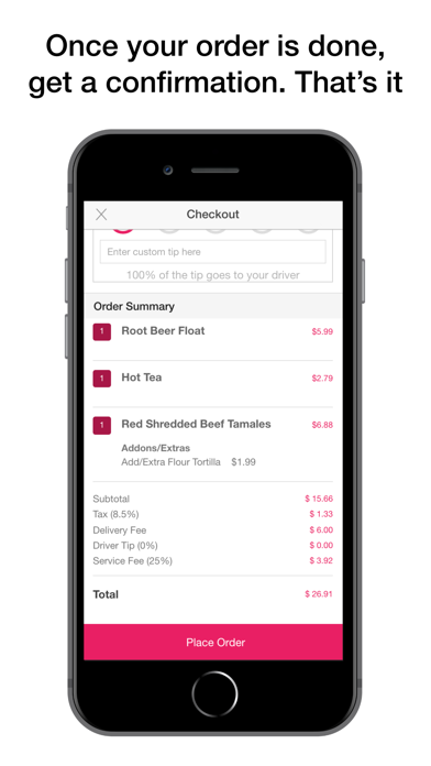 Busy Bee App Delivery Customer Screenshot