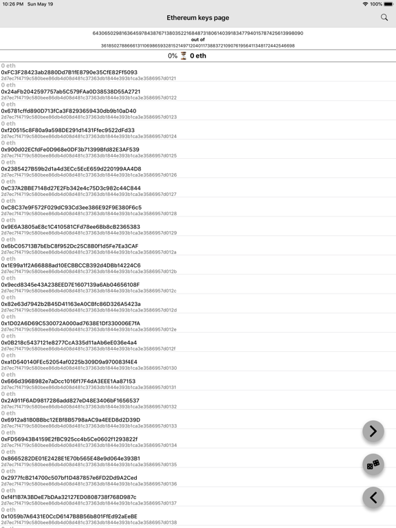 Ethereum keys iPad screenshot 2 - Finance app